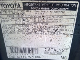 2000 TOYOTA TACOMA, BLACK, SR5 MODEL, PRE-RUNNER, EXTD CAB, 3.4L, AT.Z25203
